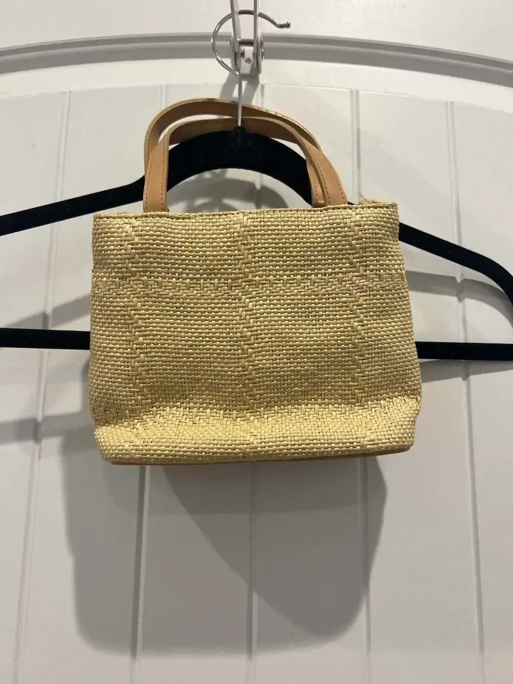 Nine West Straw Woven Small Top Handle Handbag
